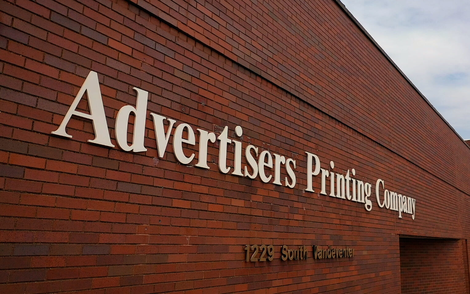 Exterior of Advertisers Printing Company.